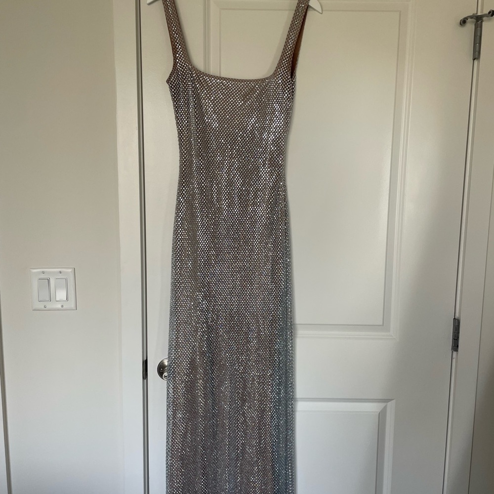 Sparkley Silver Evening Dress